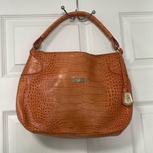 Cole Haan Handbag Leather Croc Embossed - Rare